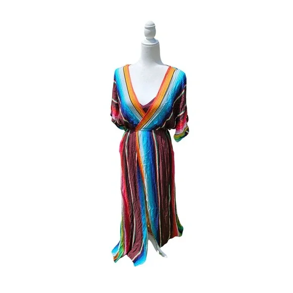 NWT Colorful sante fe maxi Judith March Sun dress small